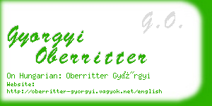 gyorgyi oberritter business card